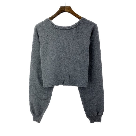 TNA Crop Gray Sweatshirt Size S Raglan Sleeve - Picture 3 of 3